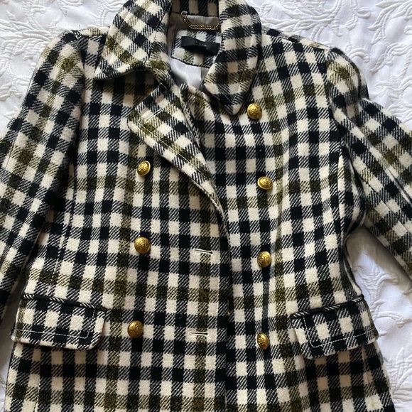 LIKE New JCREW Oxford Check Coat in Sz 6 - Picture 4 of 8